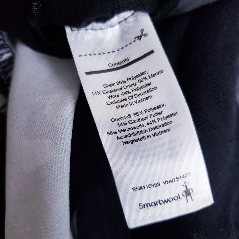 Smartwool Merino Wool Breathable Lined Athletic Shorts in black composite print - Picture 8 of 8